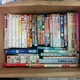 A box of donated Japanese comics at the library.